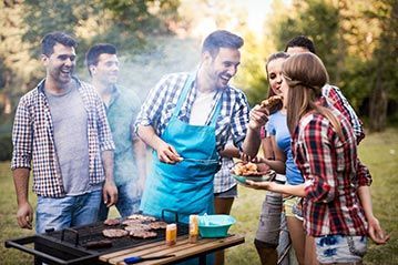 BBQ with friends and family